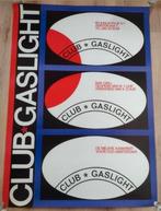 Vintage Club Gaslight Poster 1972 - Amsterdam, Deurposter of groter, Ophalen of Verzenden, Reclame, Rechthoekig Staand