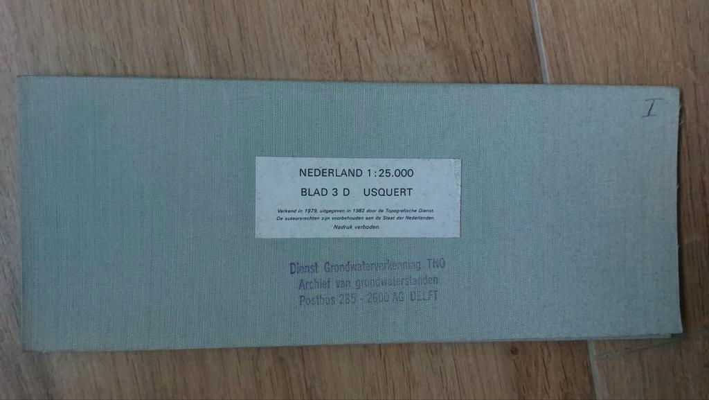 3D / Usquert Warffum Baflo Kantens Stafkaart uit 1982, Boeken, Ophalen of Verzenden, 1800 tot 2000, Landkaart, Zo goed als nieuw