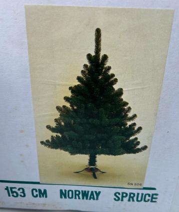 Kunstkerstboom 153 cm. met gekleurde verlichting beschikbaar voor biedingen