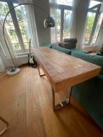 Industriële Sidetable Eikenhout/Metaal, Ophalen, Gebruikt, Eikenhout, 150 tot 200 cm