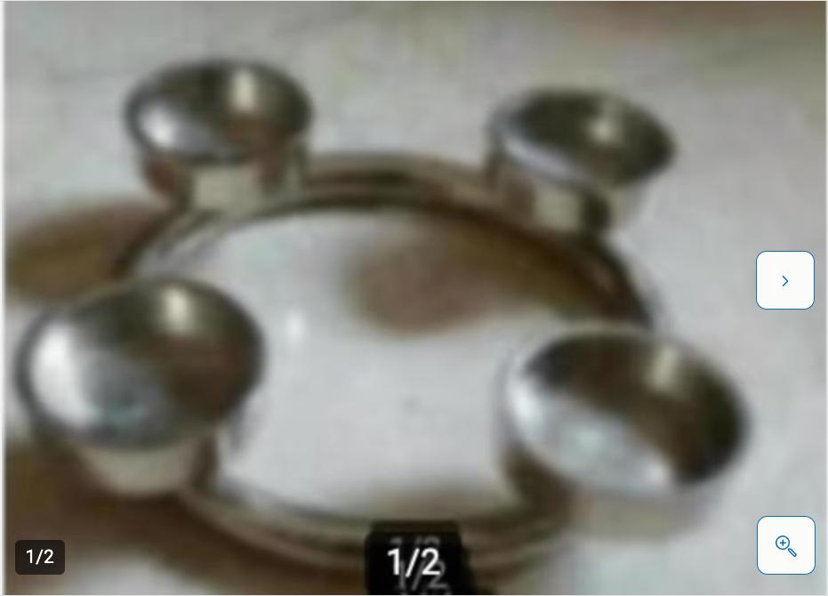 Waxine licht houder kandelaar zilverkleur 4 waxinelicht 19cm, Overige materialen, Ophalen of Verzenden, Zo goed als nieuw, Grijs