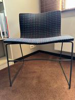 Design fauteuils, 2 maal. Wollen bekleding in paarstinten., Huis en Inrichting, Stoelen, Ophalen, Gebruikt, Twee, Overige kleuren
