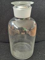Glazen APOTHEKERS FLES met glazen stop, Ophalen of Verzenden