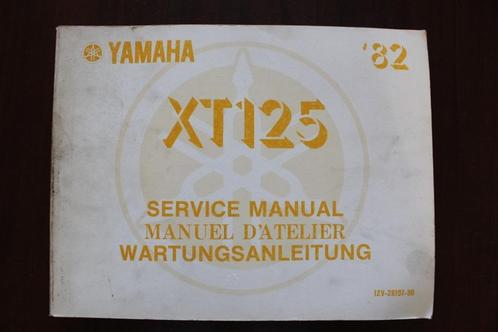 YAMAHA XT125 1982 service manual XT 125 anleitung, Motoren, Handleidingen en Instructieboekjes, Yamaha, Verzenden
