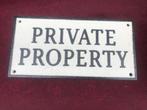 gietijzeren bord, private property, Antiek en Kunst, Ophalen of Verzenden