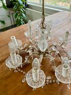 Kleine Kroonluchter met acht armen., Ophalen of Verzenden, Gebruikt, Glas