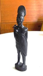 Afrikaans Mangbetu beeld  vintage houtsnijwerk uit Congo, Ophalen of Verzenden