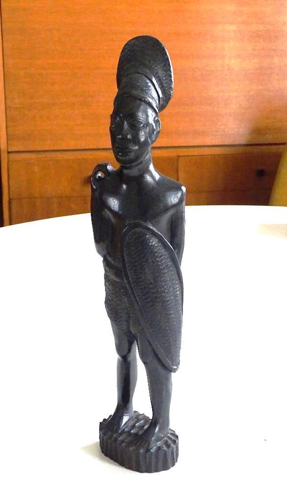 Afrikaans Mangbetu beeld  vintage houtsnijwerk uit Congo, Antiek en Kunst, Kunst | Beelden en Houtsnijwerken, Ophalen of Verzenden