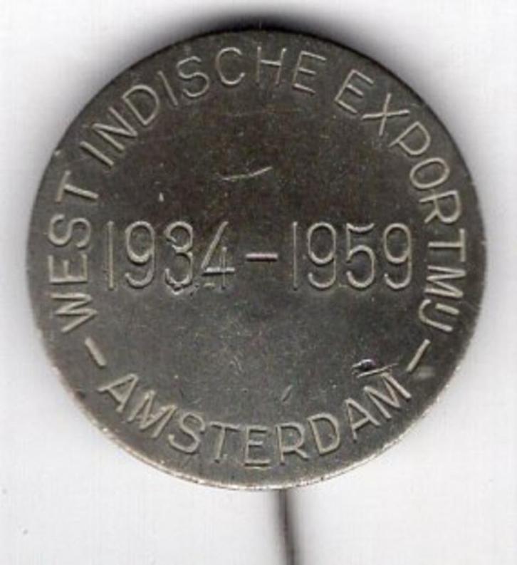 West Indische export Mij A.dam zilverkl speldje ( U_529 ), Verzamelen, Speldjes, Pins en Buttons, Zo goed als nieuw, Speldje of Pin