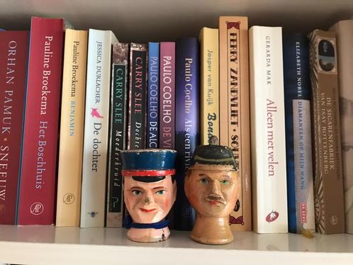 Houten hoofdjes (van poppenkastpop?). Volkskunst., Antiek en Kunst, Curiosa en Brocante, Ophalen of Verzenden