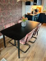 Fonq Evolve Uitschuifbare Eettafel - Zwart, Ophalen, Gebruikt, 100 tot 150 cm, Vijf personen of meer