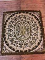 Retro vintage velvet groen tafelkleed 143/138