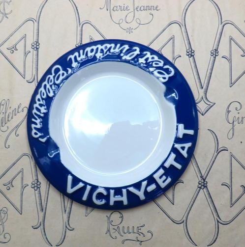 Franse vintage asbak “Vichy-Etat”, Antiek en Kunst, Antiek | Servies los, Ophalen of Verzenden