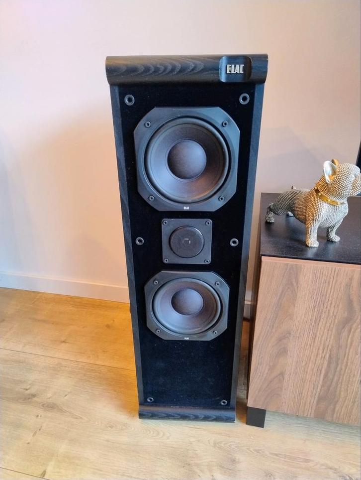 Elac EL110 luidsprekers (1988), Audio, Tv en Foto, Luidsprekers, Gebruikt, Front, Rear of Stereo speakers, 120 watt of meer, Overige merken