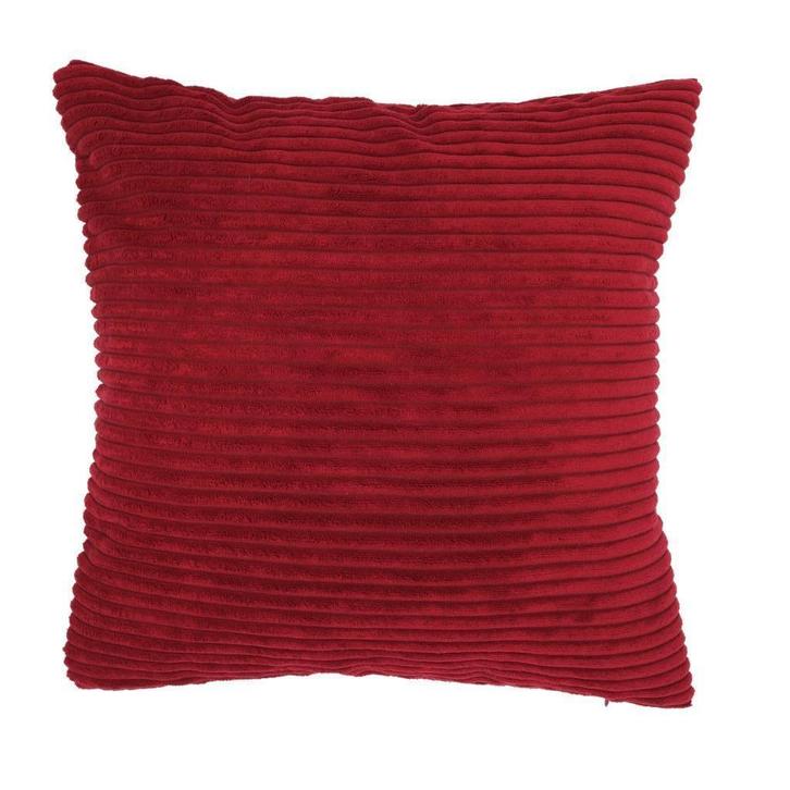 Corduroy Rib kussenhoes donkerrood | 45 x 45 cm, Huis en Inrichting, Woonaccessoires | Kussens, Nieuw, Rood, Vierkant, Verzenden