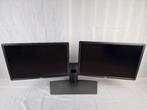 Dell 2x U2412M UltraSharp monitoren MDS19 dual stand 24 inch, Ophalen, VGA, IPS, Full HD