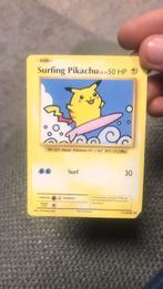 Surfing Pikachu met hoesje, Foil, Ophalen of Verzenden, Losse kaart, Zo goed als nieuw