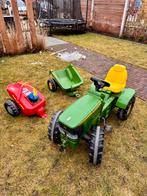Rolly Toys John Deere traptractor + 2 aanhangers, Ophalen, Gebruikt, Trapvoertuig