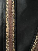 ROSNER Antonia zwarte pantalon met panterbies bruin goud 44, Verzenden, Zwart, Maat 42/44 (L), Zo goed als nieuw