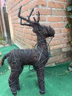 Kerst Rendier Draadfiguur met Verlichting, Tuin en Terras, Tuinbeelden, Ophalen, Gebruikt, Metaal, Dierenbeeld