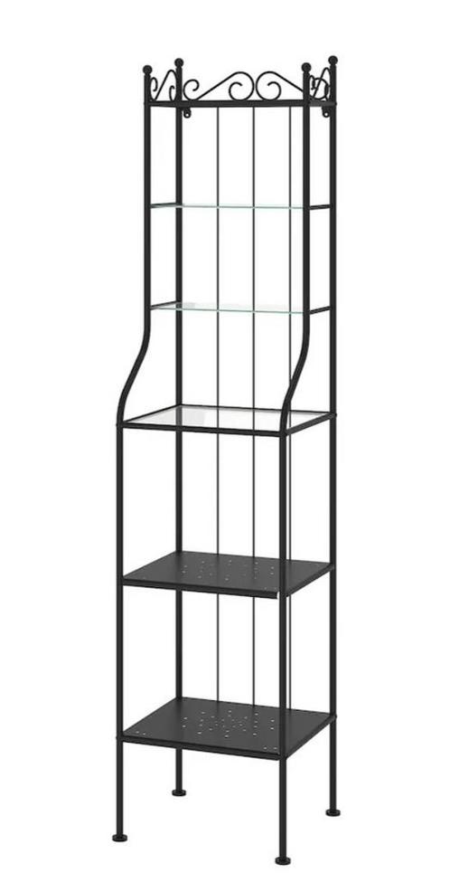 Badkamer rek en 2 ophang rekjes Ikea Rönnskär, Huis en Inrichting, Badkamer | Badkamermeubels, Zo goed als nieuw, (Half)hoge kast