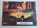 MGB Brochure, mooie tijdsperiode folder, NL, Ophalen of Verzenden, Zo goed als nieuw, Overige merken