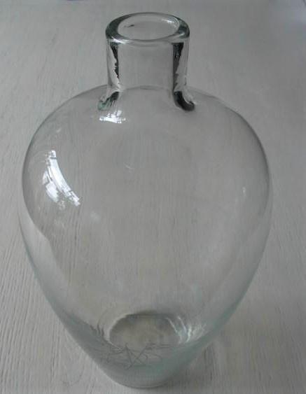Floris Meydam Fles 32 cm. Glasfabriek Leerdam 1965, Antiek en Kunst, Antiek | Glas en Kristal, Ophalen of Verzenden