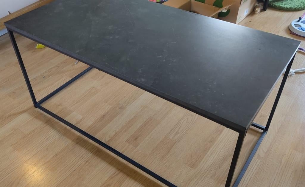 bijzettafeltje 50 x 100 cm van Jysk, Huis en Inrichting, Tafels | Bijzettafels, Metaal of Aluminium, Zo goed als nieuw, 75 cm of meer