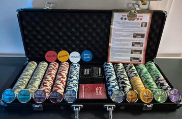 Pokerset 500 Chips met euro waardeopdruk!!! beschikbaar voor biedingen