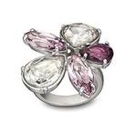 Swarovski Heritage ring in bloem vorm, Sieraden, Tassen en Uiterlijk, Ringen, Met kristal, Verzenden, Zo goed als nieuw, 17 tot 18