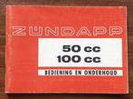 ZÜNDAPP 50 cc en 100 cc Instructieboek  1968, Verzenden, Cilinder