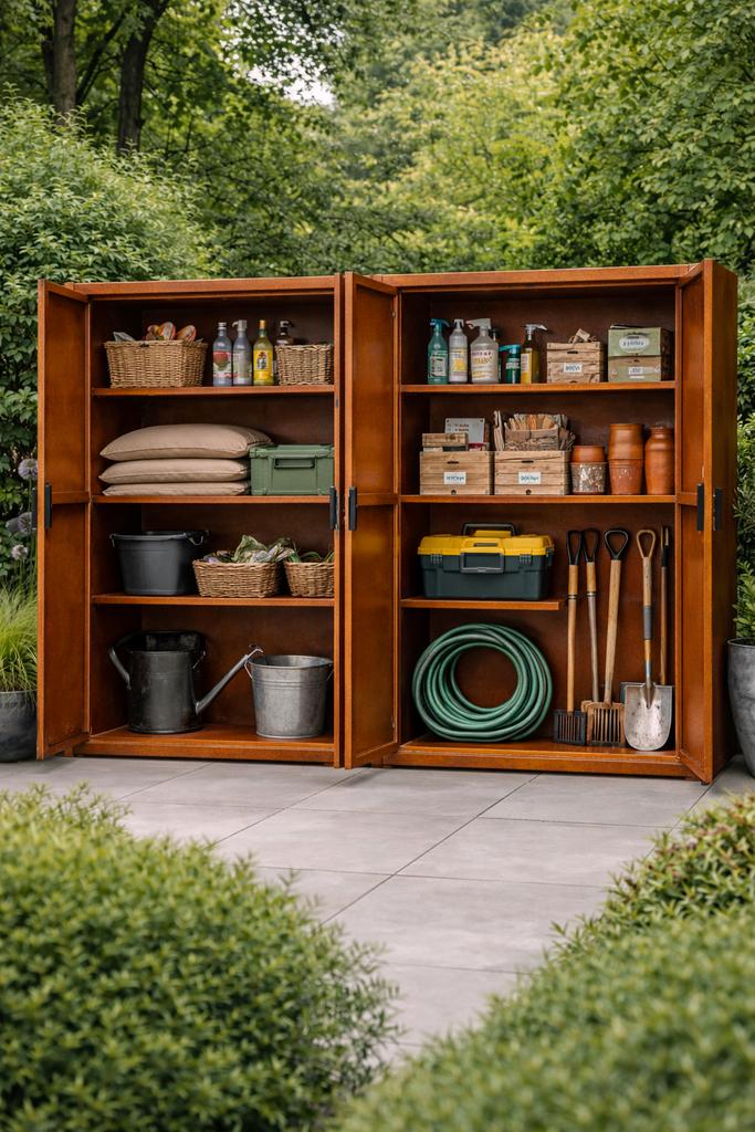 Cortenstalen Tuin Kasten diverse modellen en mogelijkheden, Tuin en Terras, Bergingen en Tuinkasten, Ophalen of Verzenden, Zo goed als nieuw