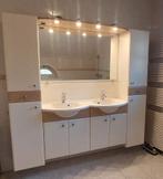 Badkamermeubel incl. Grohe kranen, spiegel en verlichting, Ophalen, Gebruikt, 150 tot 200 cm, 25 tot 50 cm