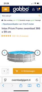 Compleet!! Zeer nette Intex zwembad 366x99cm., 80 tot 120 cm, Rond, 300 cm of meer, Ophalen of Verzenden