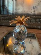 Swarovski Ananas Groot - Vergulde Bladeren, Verzamelen, Swarovski, Ophalen of Verzenden, Zo goed als nieuw, Huisaccessoire