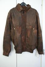 Nieuwe Leren herenjas. Merk Tibet - Maat L - Kleur bruin., Maat 52/54 (L), Bruin, Nieuw, Ophalen of Verzenden