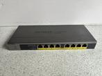 Switch Netgear GS108PP (8 poort PoE+), Computers en Software, Netwerk switches, Ophalen of Verzenden, Gebruikt