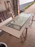 Hardhouten buitendeur, Doe-het-zelf en Verbouw, Deuren en Horren, Ophalen, 80 tot 100 cm, 200 tot 215 cm, Glas