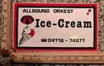 Vintage sticker Allround orkest Ice-Cream parasol ijs, Ophalen of Verzenden, Zo goed als nieuw, Overige typen