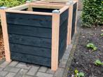 ZWARTE HOUTEN BLOEMBAK🌺 PLANTENBAK🌿 BOOMBAK🌴, Ophalen, Vierkant, Tuin, Zo goed als nieuw