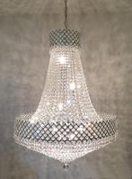 SUMMER SALE Kristal Zakkroonluchter 80 x 120 Zilver + LED, Ophalen of Verzenden, Nieuw, Glas