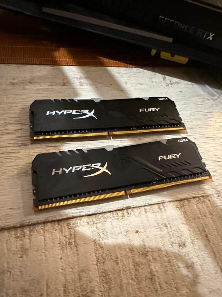 Kingston HyperX Fury RGB DDR4 RAM 2x8, Computers en Software, RAM geheugen, Gebruikt, Desktop, 8 GB, DDR4, Ophalen of Verzenden