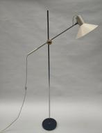 Vintage staande hengellamp Gepo vloerlamp wit metaal Anvia, Ophalen, Gebruikt, Mid century modern dutch design, .