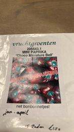 Mini paprika choco bell zaden, Ophalen of Verzenden, Volle zon