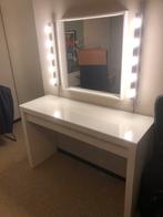 Toilettafel MALM, spiegel NISSEDAL en lichten LEDSJÖ, IKEA, Huis en Inrichting, Ophalen, 100 tot 150 cm, Zo goed als nieuw, Minder dan 100 cm