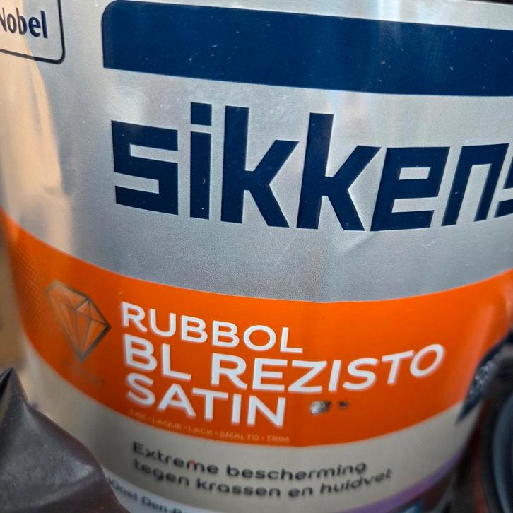 Sikkens rubbol bl rezisto satin ral 9001(cremewit), Doe-het-zelf en Verbouw, Verf, Beits en Lak, Nieuw, Lak, Minder dan 5 liter