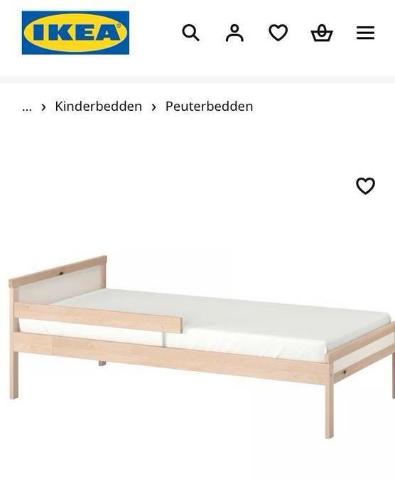 Ikea Sniglar peuterbed + Underlig matras + matrasbeschermer, Kinderen en Baby's, Kinderkamer | Bedden, Zo goed als nieuw, Minder dan 140 cm