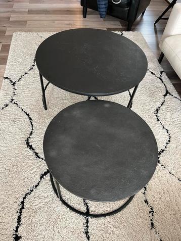 2 Zwarte WoonXL Bijzettafels beschikbaar voor biedingen