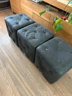 3x Riviera Maison Poef - Gebruikt, Ophalen, Minder dan 50 cm, Gebruikt, Vierkant