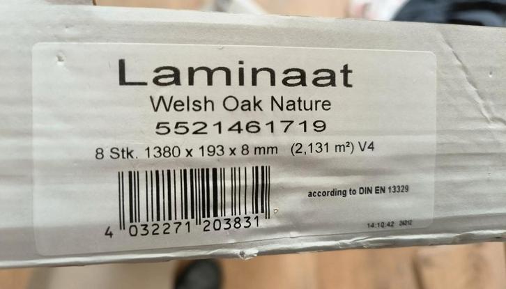 gezocht Welsh oak nature 1 2 of 3 pakken, Doe-het-zelf en Verbouw, Vloerdelen en Plavuizen, Zo goed als nieuw, Laminaat, Hout